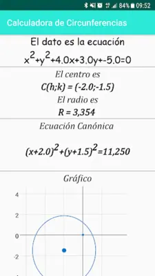 Ecuaciones de Circunferencias android App screenshot 3