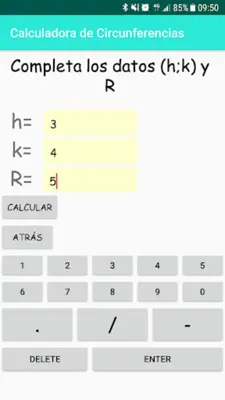 Ecuaciones de Circunferencias android App screenshot 6