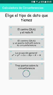 Ecuaciones de Circunferencias android App screenshot 7